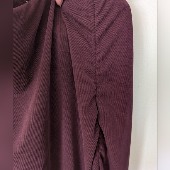 Old Navy Slinky Ruched Side Purple Maxi Skirt Large Tall - Picture 2 of 5